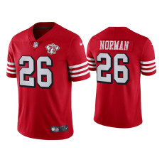 Men San Francisco 49ers #26 Josh Norman Scarlet 75th Anniversary Vapor Limited Jersey