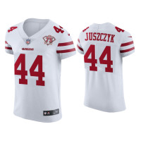 Men San Francisco 49ers #44 75th Anniversary Kyle Juszczyk White Elite Jersey