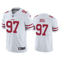 Men San Francisco 49ers #97 Nick Bosa 100th Season White Vapor Limited Jersey