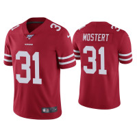 Men San Francisco 49ers #31 Raheem Mostert 100th Season Scarlet Vapor Limited Jersey