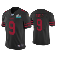 Men San Francisco 49ers #9 Robbie Gould Super Bowl LIV Black Vapor Limited Jersey