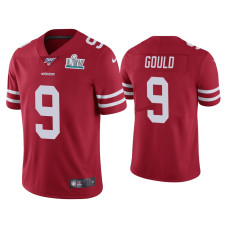 Men San Francisco 49ers #9 Robbie Gould Super Bowl LIV Scarlet Vapor Limited Jersey