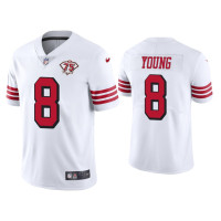 Men San Francisco 49ers #8 75th Anniversary Steve Young White Limited Jersey