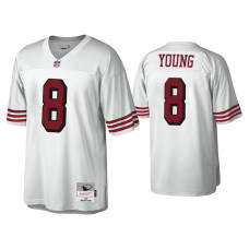 Men San Francisco 49ers #8 Steve Young White 1994 Legacy Replica Throwback Jersey