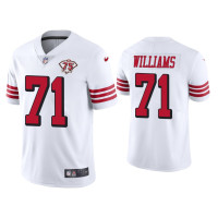 Men San Francisco 49ers #71 75th Anniversary Trent Williams White Limited Jersey