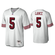 Men San Francisco 49ers #5 Trey Lance White 1994 Legacy Replica Throwback Jersey