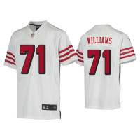 Youth San Francisco 49ers #71 Trent Williams White Color Rush Game Jersey