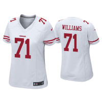 Women San Francisco 49ers #71 Trent Williams White Game Jersey