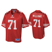 Men San Francisco 49ers #71 Trent Williams Scarlet Pro Line Jersey