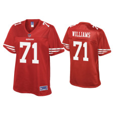 Women San Francisco 49ers #71 Trent Williams Scarlet Pro Line Jersey