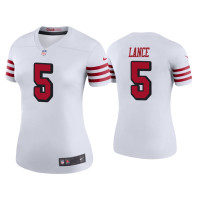 Women San Francisco 49ers #5 Color Rush Legend Trey Lance White Jersey