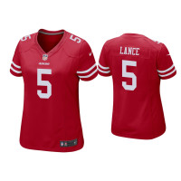 Women San Francisco 49ers #5 Trey Lance Scarlet Game Jersey