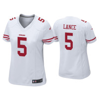 Women San Francisco 49ers #5 Trey Lance White Game Jersey