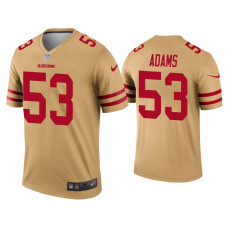 Men San Francisco 49ers #53 Tyrell Adams Gold Inverted Legend Jersey