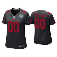 Women San Francisco 49ers #00 Custom Super Bowl LIV Black Game Jersey