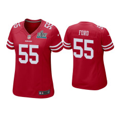 Women San Francisco 49ers #55 Dee Ford Super Bowl LIV Scarlet Game Jersey