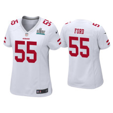 Women San Francisco 49ers #55 Dee Ford Super Bowl LIV White Game Jersey