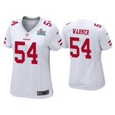 Women San Francisco 49ers #54 Fred Warner Super Bowl LIV White Game Jersey