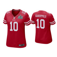 Women San Francisco 49ers #10 Jimmy Garoppolo Super Bowl LIV Scarlet Game Jersey