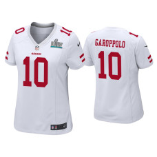 Women San Francisco 49ers #10 Jimmy Garoppolo Super Bowl LIV White Game Jersey