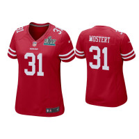 Women San Francisco 49ers #31 Raheem Mostert Super Bowl LIV Scarlet Game Jersey