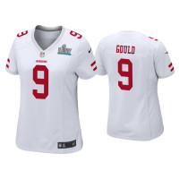 Women San Francisco 49ers #9 Robbie Gould Super Bowl LIV White Game Jersey