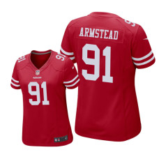 Women San Francisco 49ers #91 Scarlet Arik Armstead Nike Game Jersey