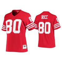 Women San Francisco 49ers #80 Jerry Rice Scarlet Legacy Replica 1990 Jersey