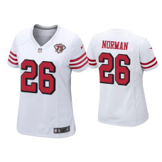 Women San Francisco 49ers #26 Josh Norman White 75th Anniversary Game Jersey