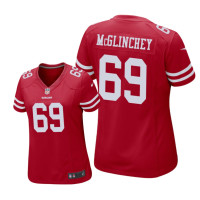 Women San Francisco 49ers #69 Scarlet Mike McGlinchey Nike Game Jersey