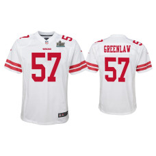 Youth San Francisco 49ers #57 Dre Greenlaw Super Bowl LIV White Game Jersey