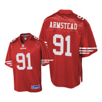 Youth San Francisco 49ers #91 Red Arik Armstead Pro Line Jersey