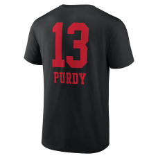 Brock Purdy San Francisco 49ers Fanatics Branded Wordmark Player Name & Number T-Shirt - Black