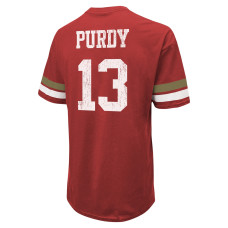 Brock Purdy San Francisco 49ers Majestic Threads Name & Number Oversize Fit T-Shirt - Scarlet