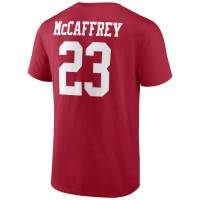 Christian McCaffrey San Francisco 49ers Fanatics Branded Player Icon Name & Number T-Shirt - Scarlet