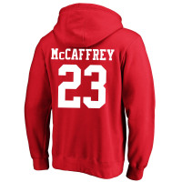 Christian McCaffrey San Francisco 49ers Fanatics Branded Super Bowl LVIII Big & Tall Player Name & Number Fleece Pullover Hoodie - Scarlet