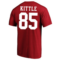 George Kittle San Francisco 49ers Fanatics Branded Super Bowl LVIII Big & Tall Player Name & Number T-Shirt - Scarlet