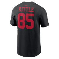 George Kittle San Francisco 49ers Nike Super Bowl LVIII Patch Player Name & Number T-Shirt - Black