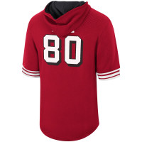 Jerry Rice San Francisco 49ers Mitchell & Ness Retired Player Mesh Name & Number Hoodie T-Shirt - Scarlet