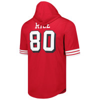 Jerry Rice San Francisco 49ers Mitchell & Ness Retired Player Name & Number Mesh Hoodie T-Shirt - Scarlet