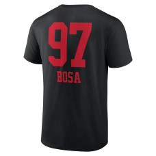 Nick Bosa San Francisco 49ers Fanatics Branded Wordmark Player Name & Number T-Shirt - Black