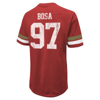 Nick Bosa San Francisco 49ers Majestic Threads Name & Number Oversize Fit T-Shirt - Scarlet