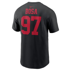 Nick Bosa San Francisco 49ers Nike Super Bowl LVIII Patch Player Name & Number T-Shirt - Black