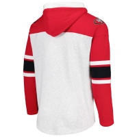 San Francisco 49ers '47 Gridiron Lace-Up Pullover Hoodie - Heather Gray