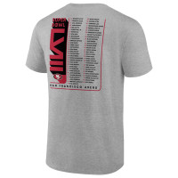 San Francisco 49ers Fanatics Branded 2023 NFC Champions Two-Sided Roster Big & Tall T-Shirt - Heather Gray