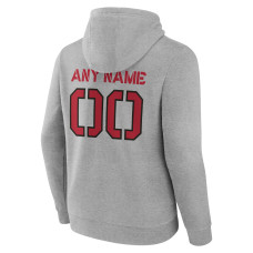 San Francisco 49ers Fanatics Branded Personalized Name & Number Evanston Stencil Pullover Hoodie - Gray