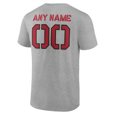 San Francisco 49ers Fanatics Branded Personalized Name & Number Evanston Stencil T-Shirt - Heather Gray