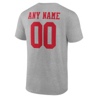 San Francisco 49ers Fanatics Branded Team Authentic Custom T-Shirt - Heathered Gray