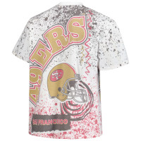 San Francisco 49ers Mitchell & Ness Big & Tall Allover Print T-Shirt - White