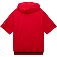 San Francisco 49ers Mitchell & Ness Pre-Game Short Sleeve Pullover Hoodie - Scarlet